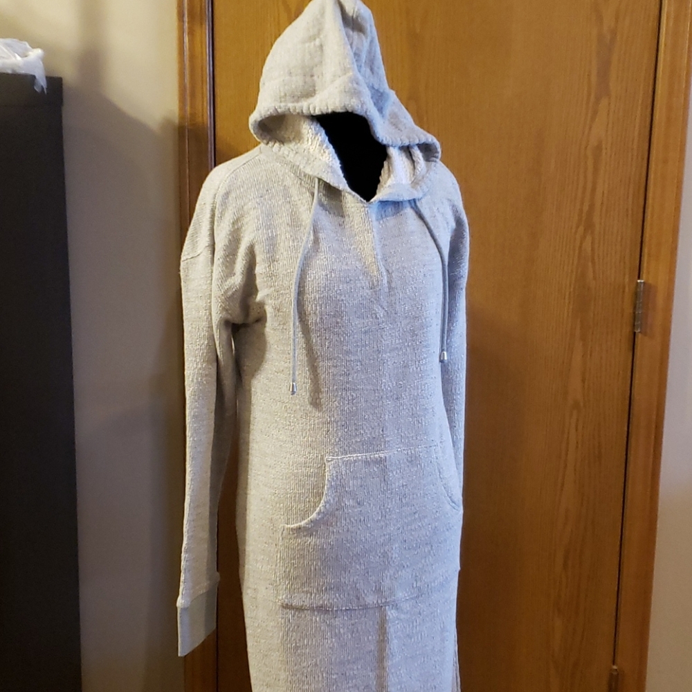 Soft Surroundings Gray Hooded Dress/Lounger